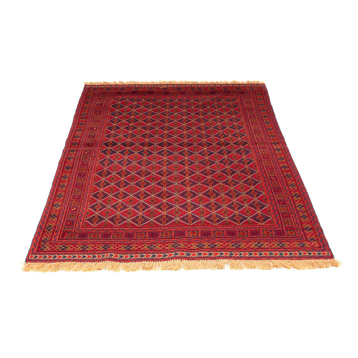 Alfombra Kelim - Oriental - 196 x 136 cm - rojo oscuro