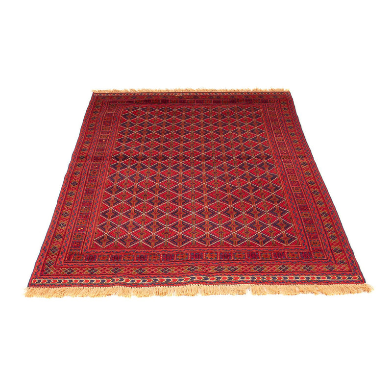 Alfombra Kelim - Oriental - 196 x 136 cm - rojo oscuro