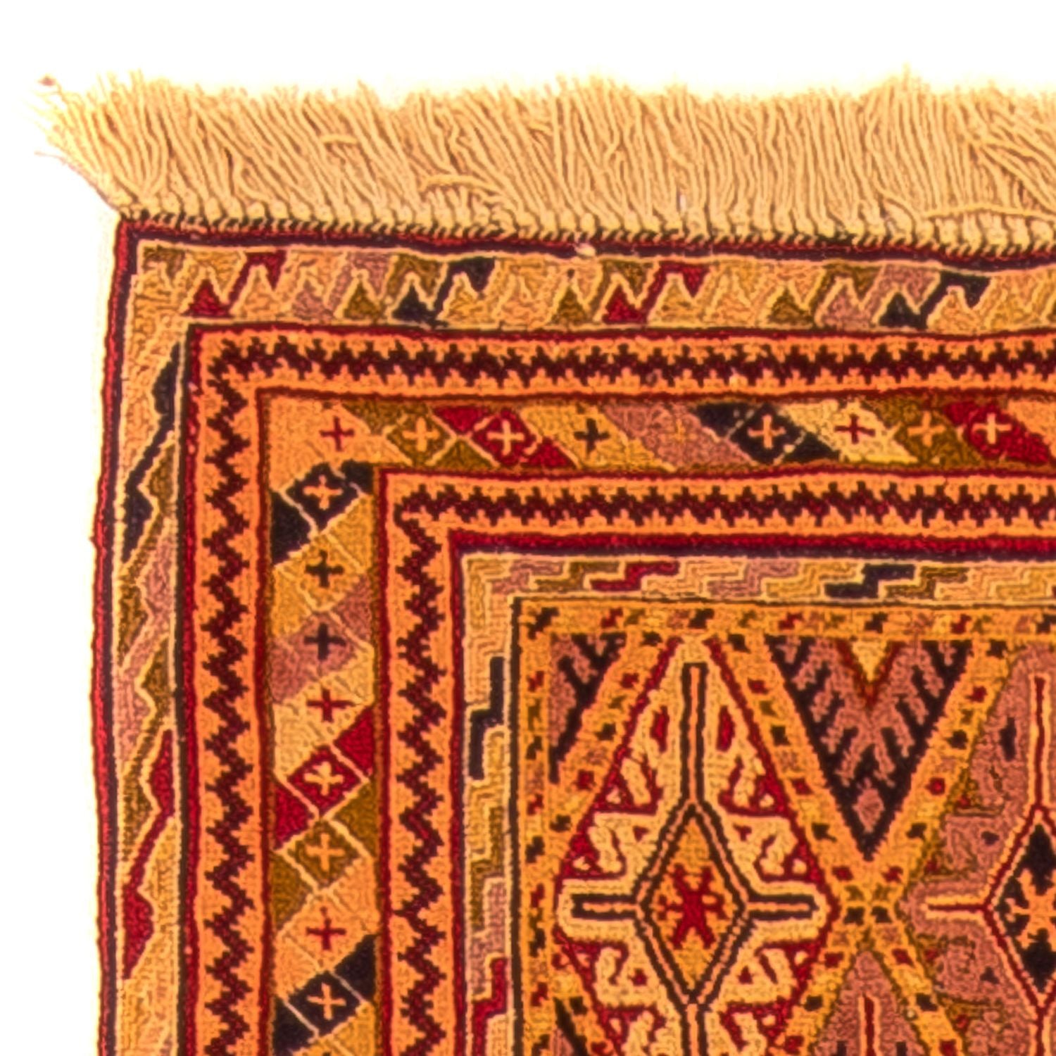 Alfombra de pasillo Alfombra Kelim - Oriental - 194 x 61 cm - marrón