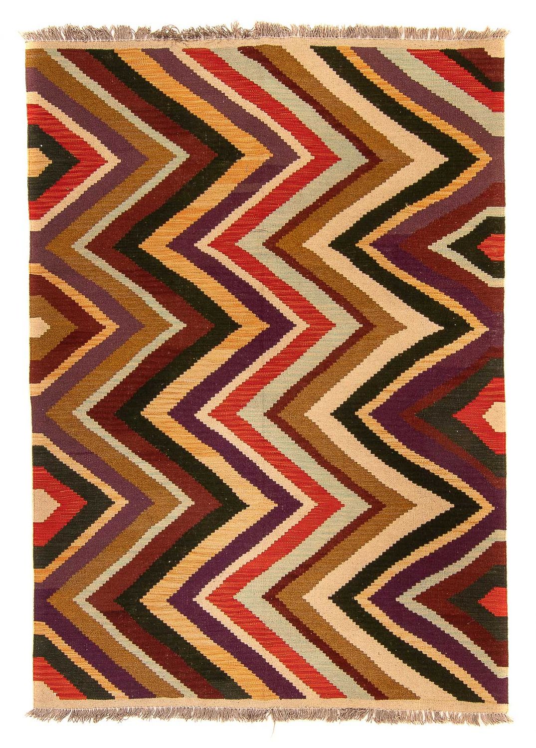 Alfombra Kelim - Splash - 203 x 145 cm - multicolor