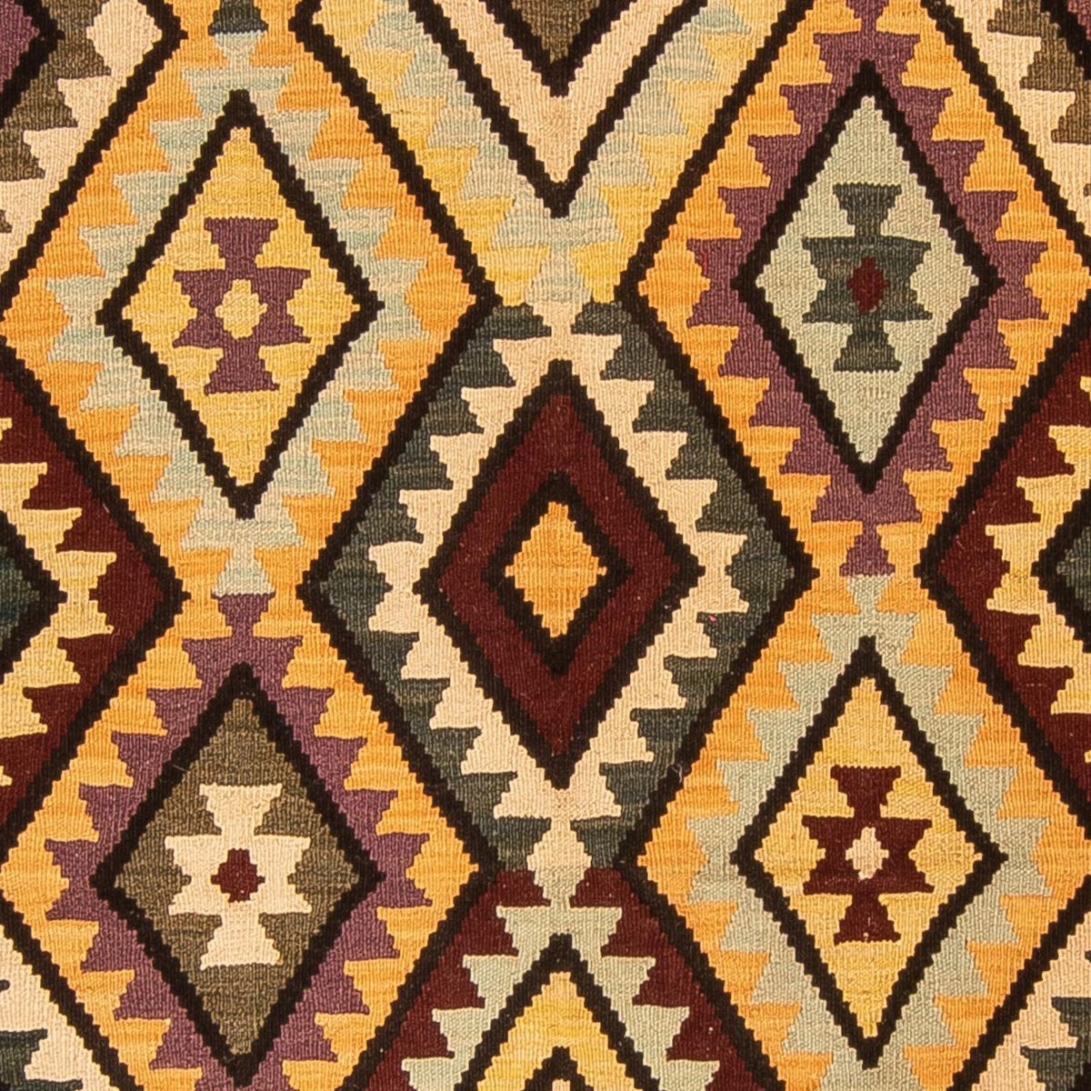 Alfombra Kelim - Splash - 193 x 154 cm - multicolor