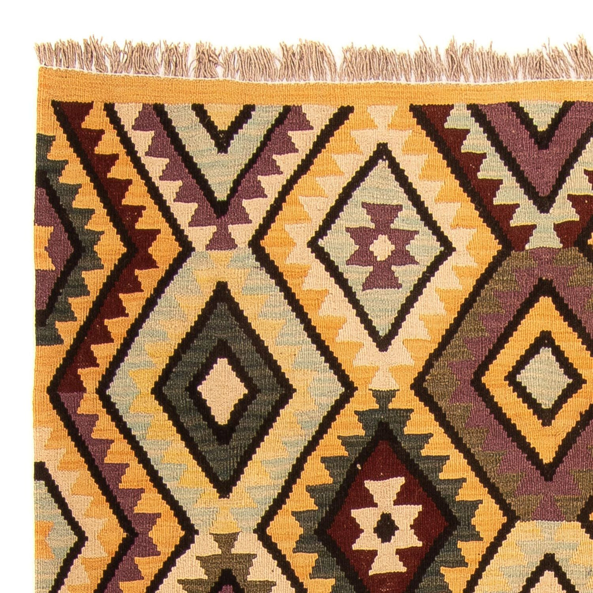 Alfombra Kelim - Splash - 193 x 154 cm - multicolor