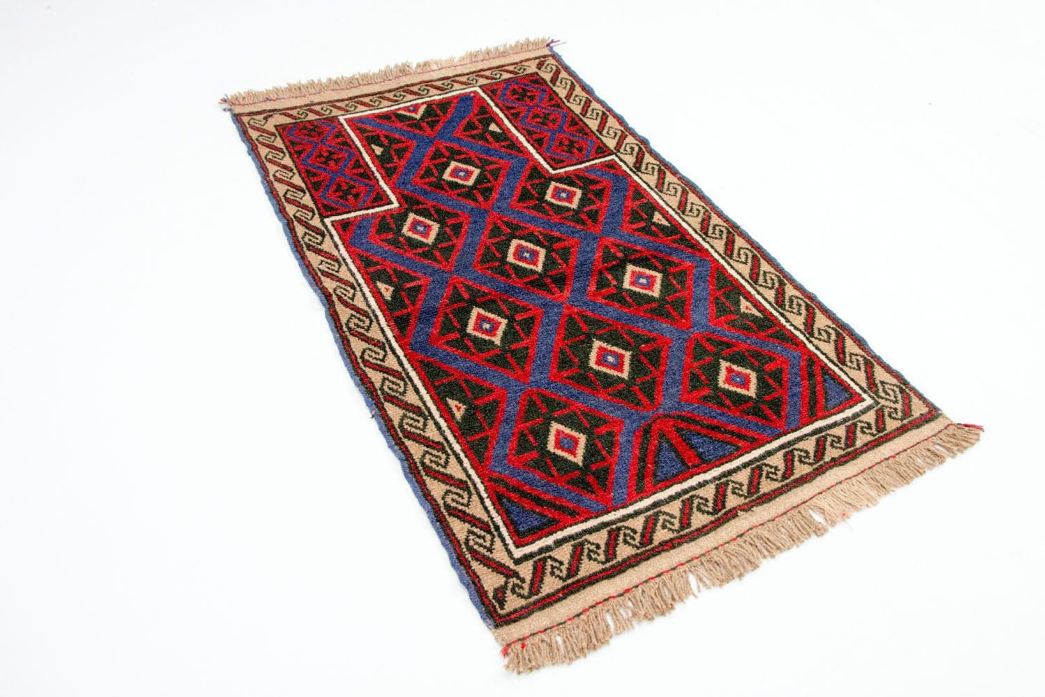 Alfombra Belutsch - 135 x 82 cm - rojo