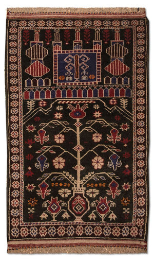 Alfombra Belutsch - 133 x 77 cm - marrón