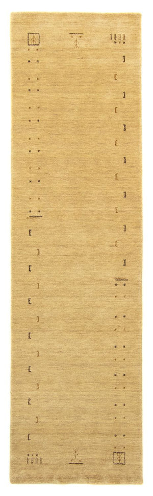 Alfombra de pasillo Alfombra Gabbeh - Indus - 400 x 80 cm - beige