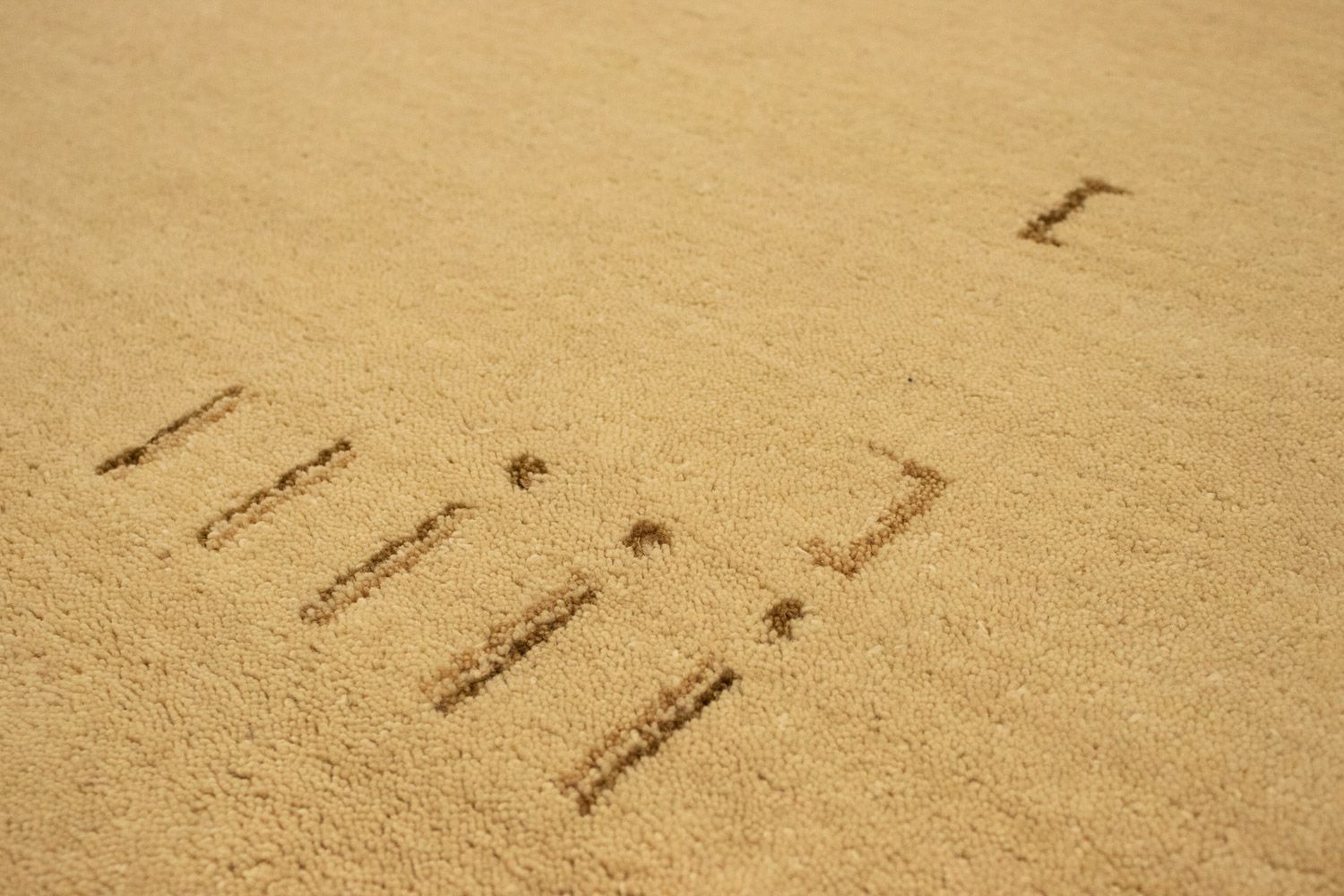 Alfombra de pasillo Alfombra Gabbeh - Indus - 400 x 80 cm - beige