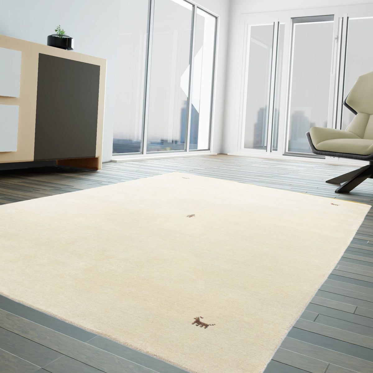 Alfombra Gabbeh - Softy - 300 x 250 cm - beige