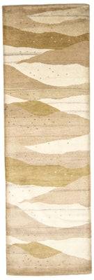 Alfombra de pasillo Alfombra Gabbeh - Indus - 240 x 80 cm - beige