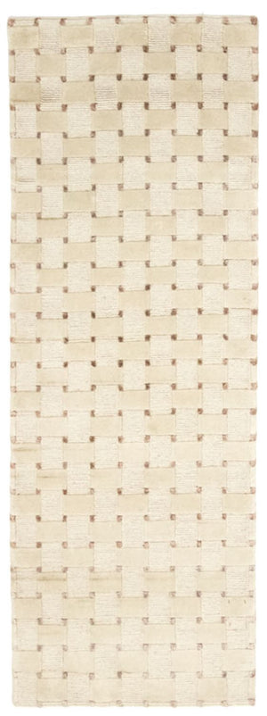 Alfombra de pasillo Alfombra de Nepal - 200 x 70 cm - beige