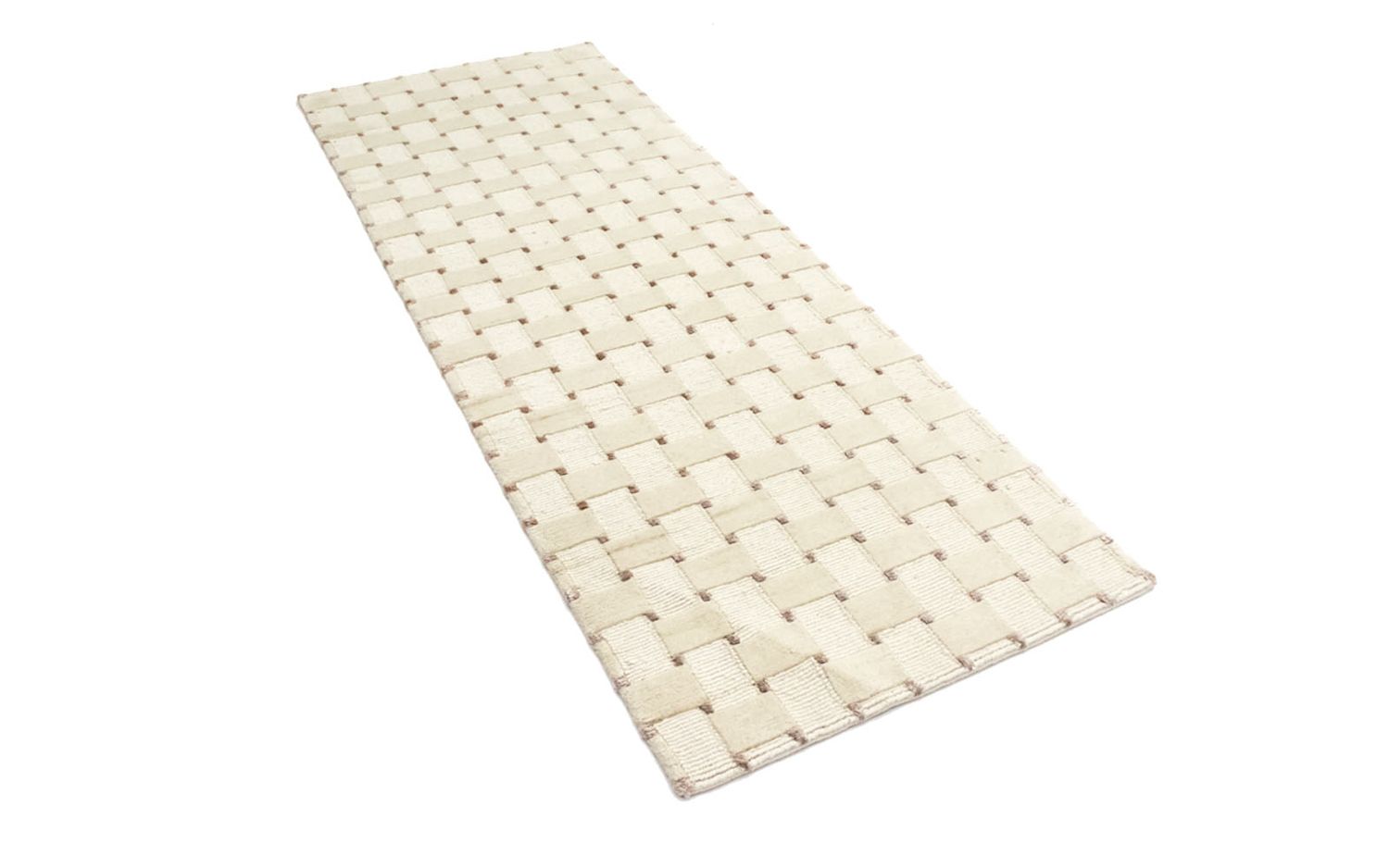 Alfombra de pasillo Alfombra de Nepal - 200 x 70 cm - beige