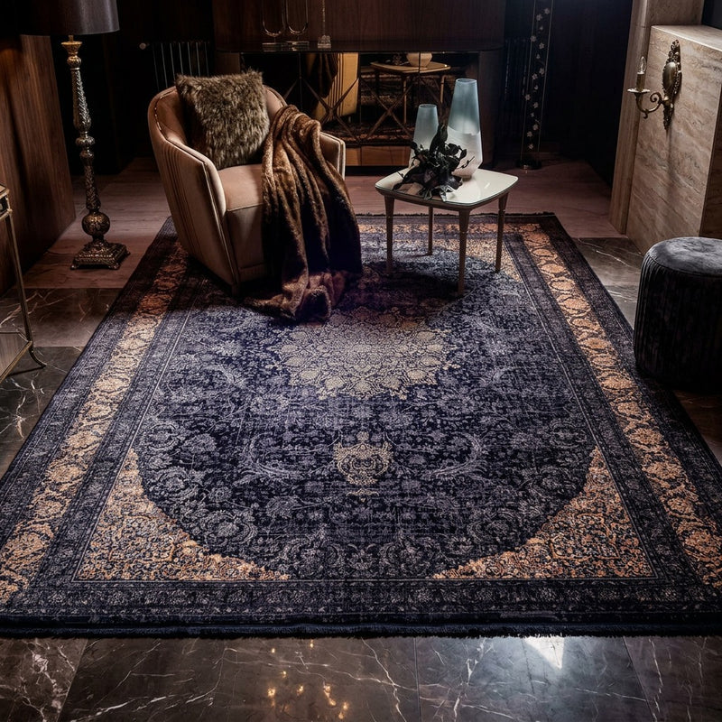 Alfombra tejida oriental Golden Glam