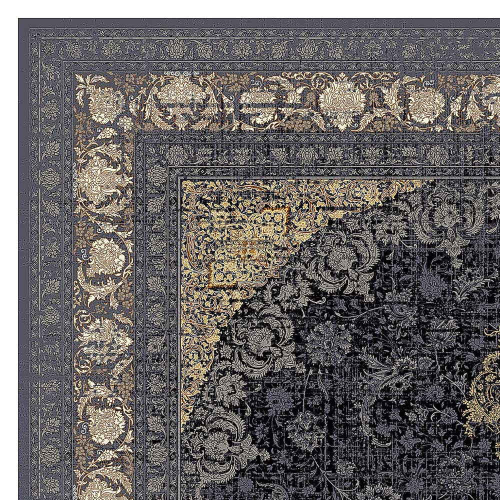 Alfombra tejida oriental Golden Glam