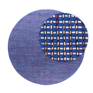 Alfombra Kelim - Tendencia redondo  - 200 x 200 cm - azul