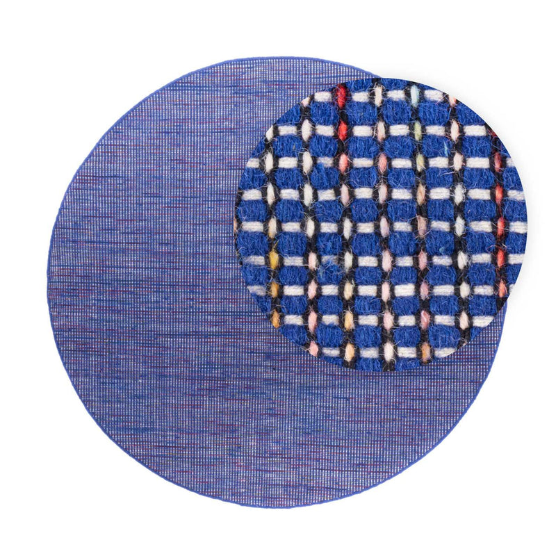 Alfombra Kelim - Tendencia redondo  - 200 x 200 cm - azul