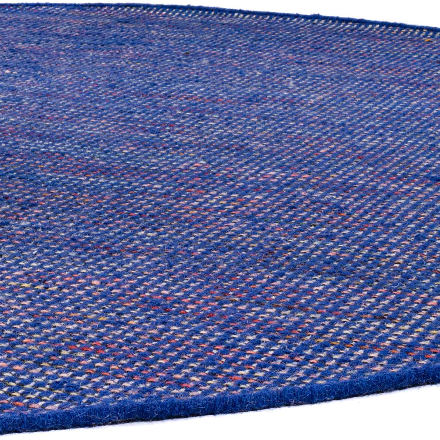 Alfombra Kelim - Tendencia redondo  - 200 x 200 cm - azul