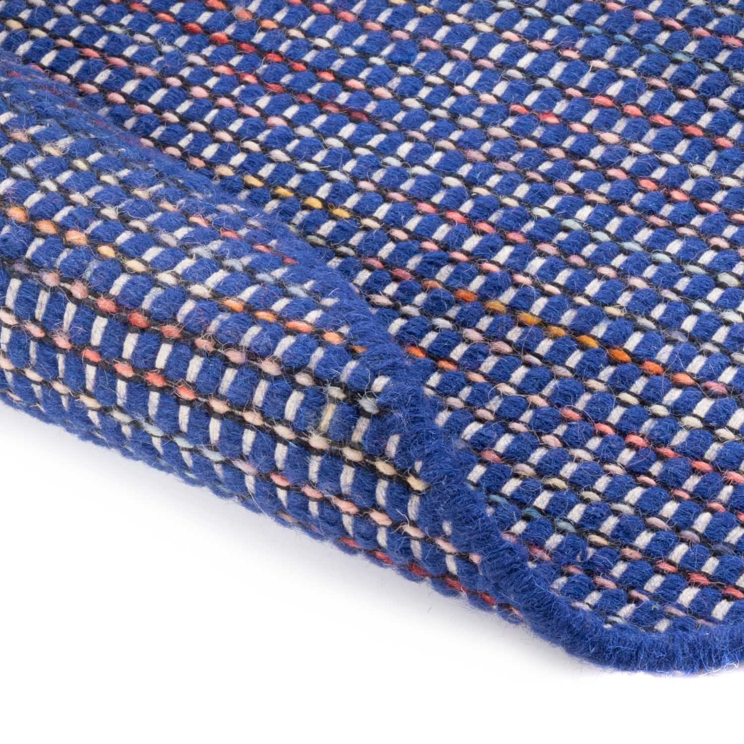 Alfombra Kelim - Tendencia redondo  - 200 x 200 cm - azul