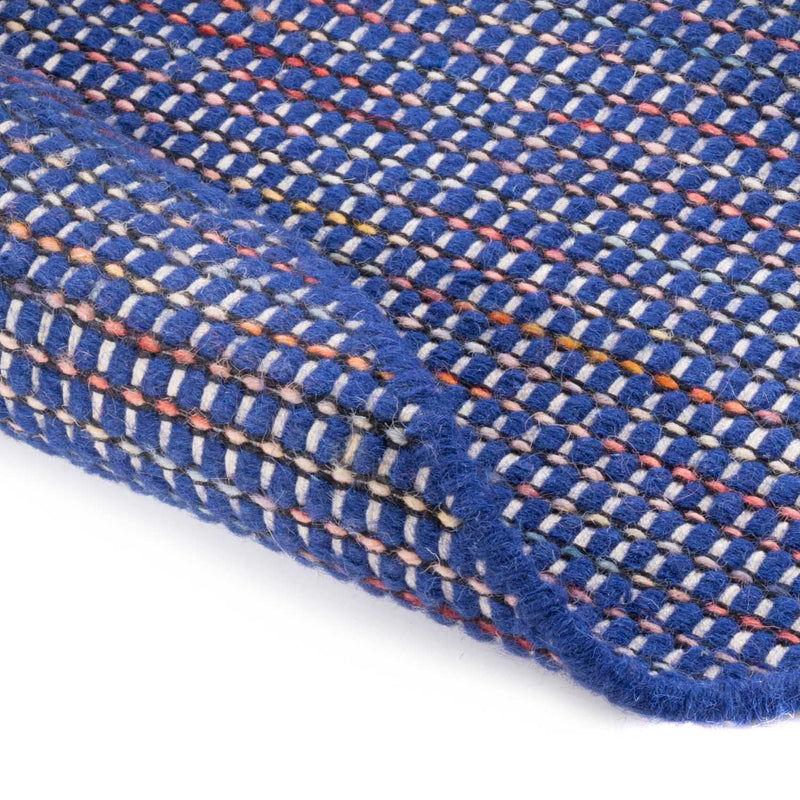 Alfombra Kelim - Tendencia redondo  - 200 x 200 cm - azul