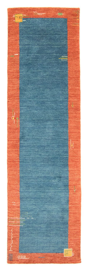 Alfombra de pasillo Alfombra Gabbeh - Indus - 200 x 80 cm - azul