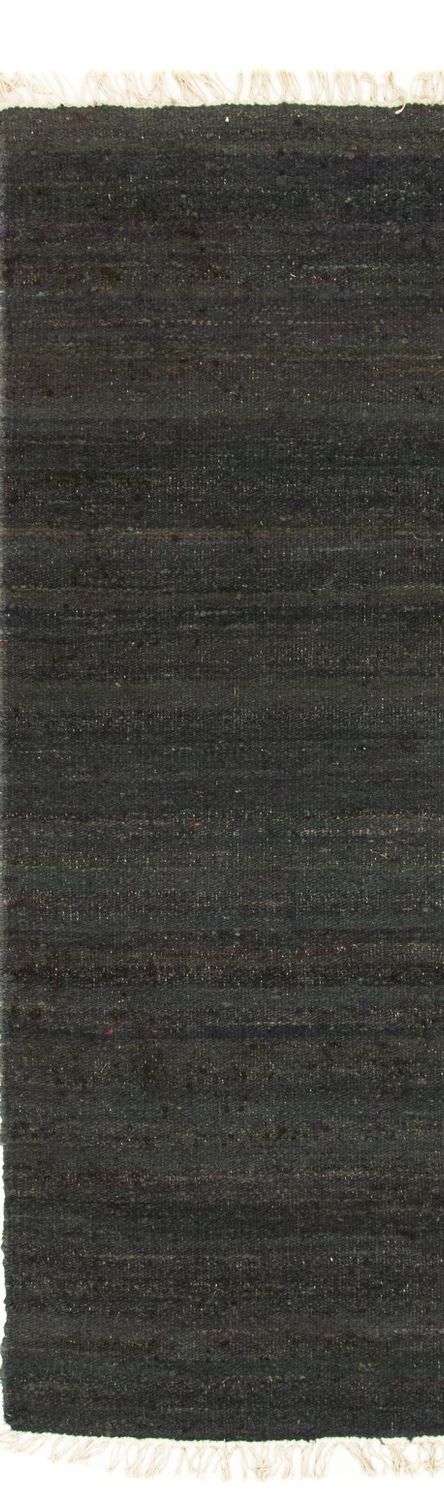 Alfombra de pasillo Alfombra Kelim - Tendencia - 200 x 70 cm - negro