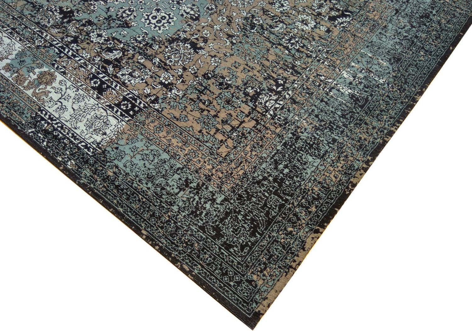Alfombra de pasillo Alfombra Vintage - 300 x 80 cm - azul