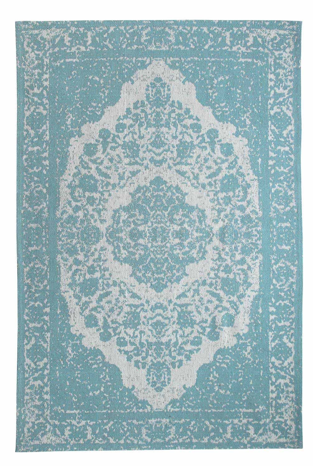 Alfombra de pasillo Alfombra Vintage - 300 x 80 cm - azul
