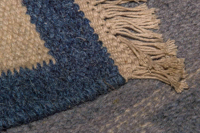Alfombra de pasillo Alfombra Kelim - Tendencia - 250 x 80 cm - azul