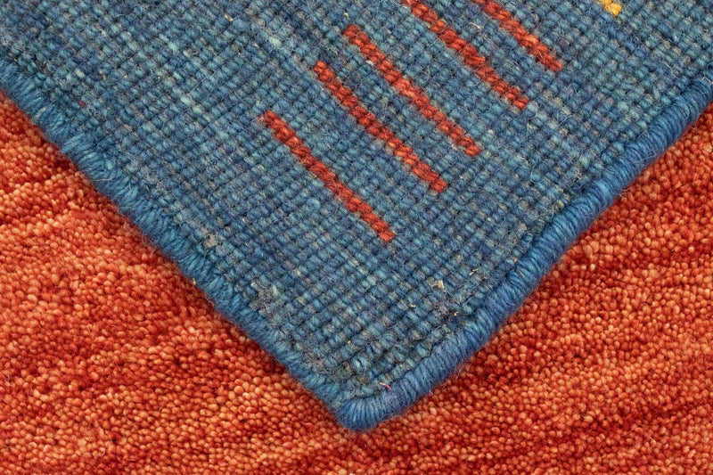 Alfombra de pasillo Alfombra Gabbeh - Indus - 200 x 80 cm - rojo
