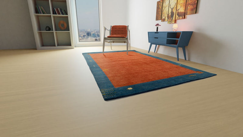 Alfombra Gabbeh - Indus - 300 x 250 cm - rojo