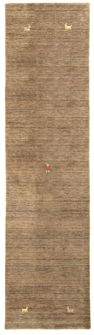 Alfombra de pasillo Alfombra Gabbeh - Indus - 200 x 80 cm - marrón