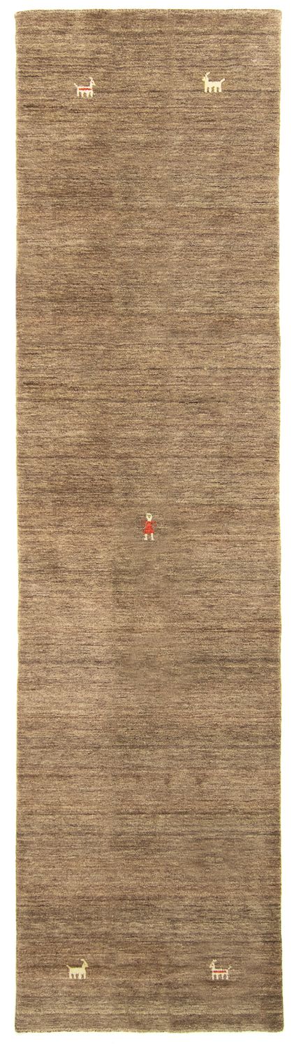 Alfombra de pasillo Alfombra Gabbeh - Indus - 200 x 80 cm - marrón