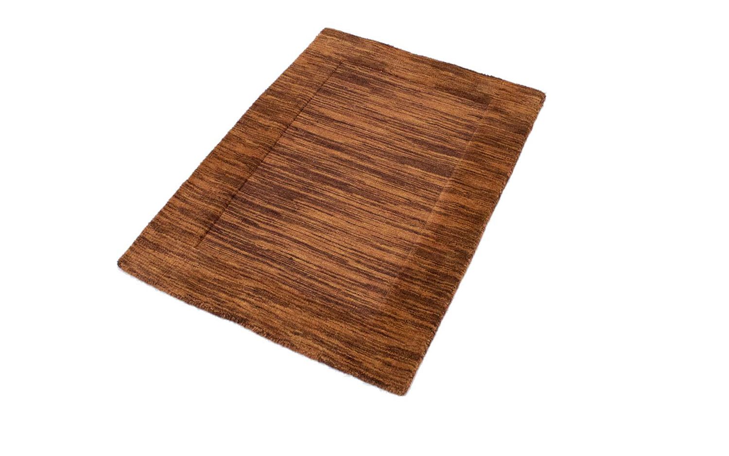 Alfombra de lana - 90 x 60 cm - marrón
