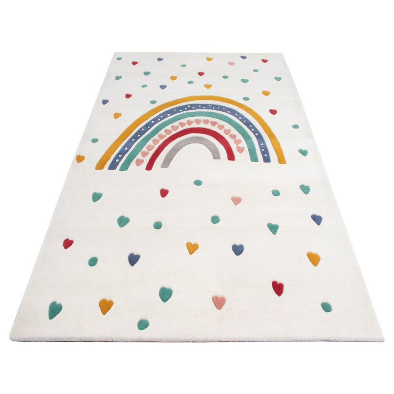 Arcoíris Corazones Alfombra Infantil