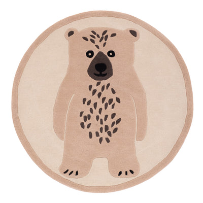 Oso Polar Alfombra Infantil Redondo
