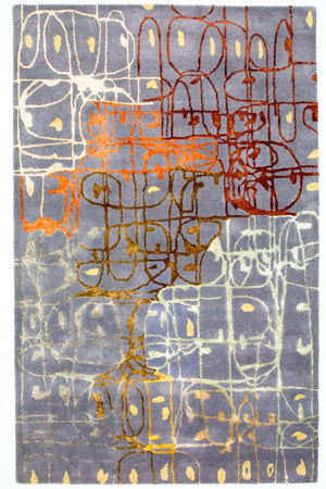 Alfombra de diseño - 242 x 153 cm - multicolor