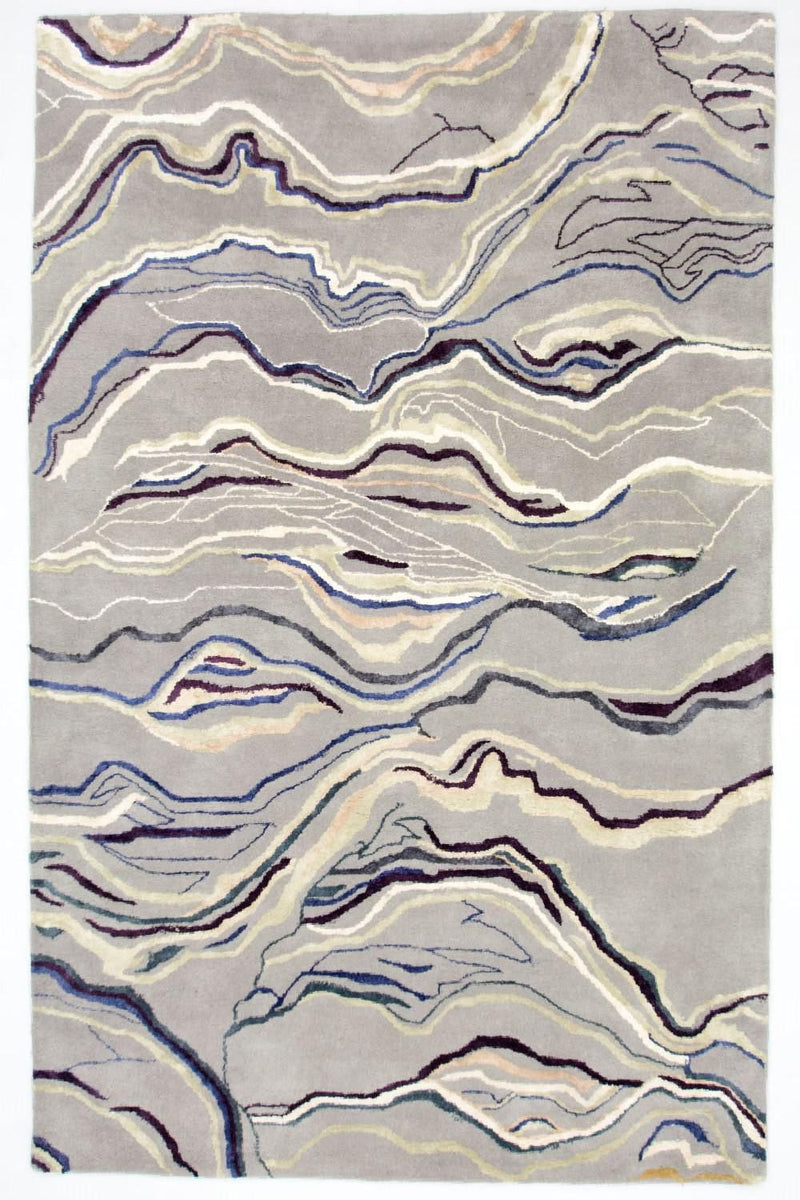 Alfombra de diseño - 243 x 153 cm - plata