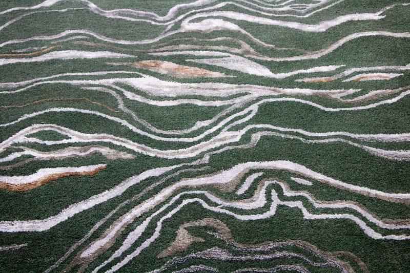 Alfombra de diseño - 242 x 153 cm - verde