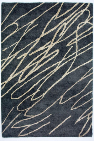 Alfombra de diseño - 180 x 121 cm - azul