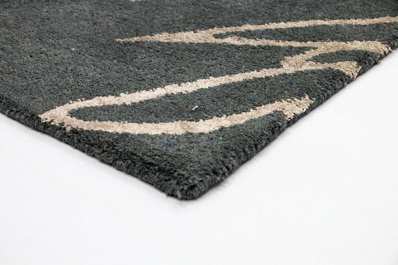 Alfombra de diseño - 180 x 121 cm - azul