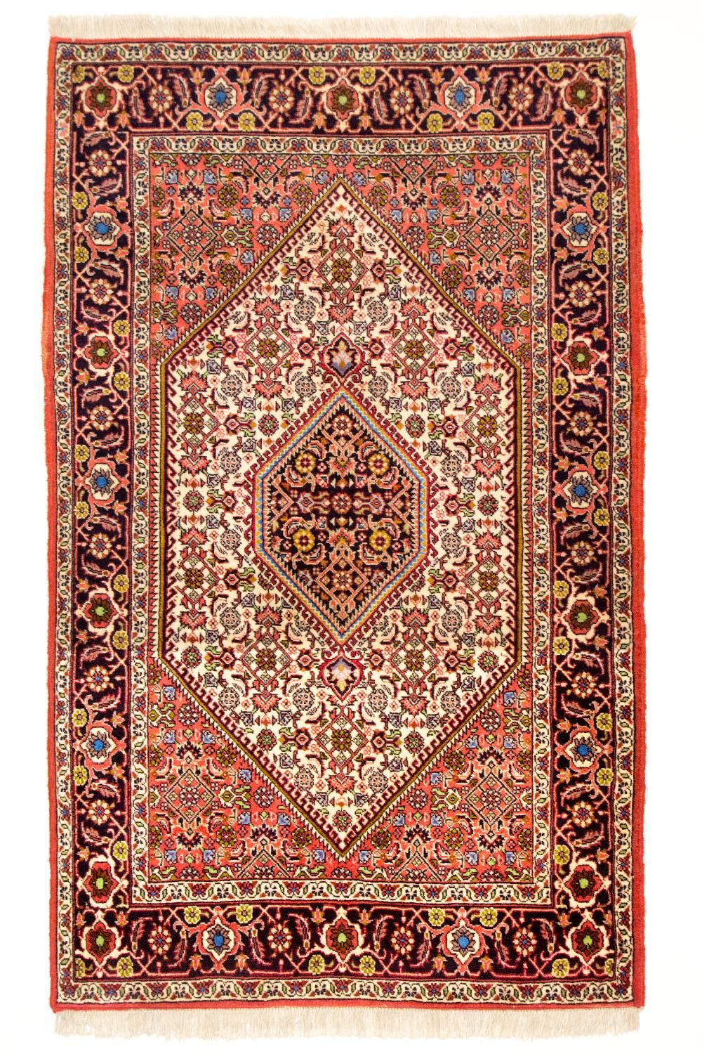 Alfombra persa - Bidjar - 140 x 88 cm - rojo