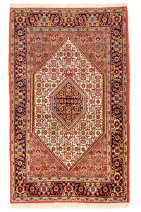Alfombra persa - Bidjar - 140 x 88 cm - rojo