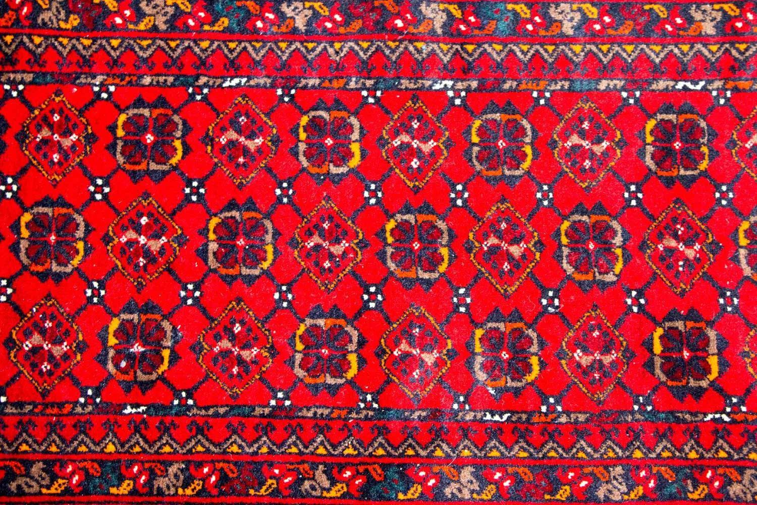 Alfombra de pasillo Alfombra afgana - Bukhara - 257 x 83 cm - rojo