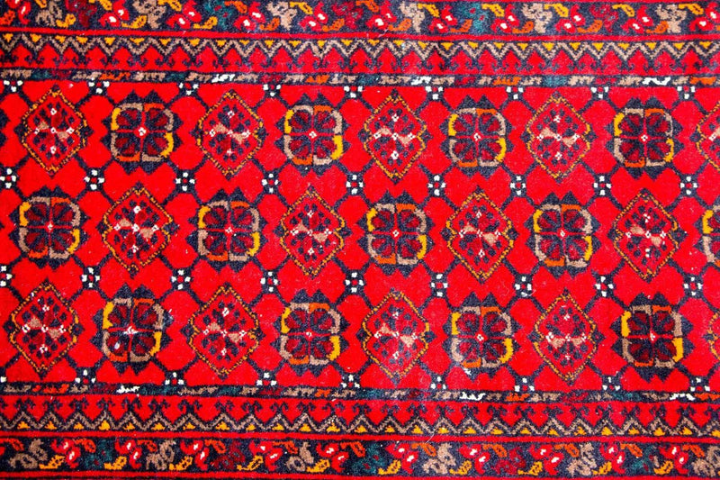 Alfombra de pasillo Alfombra afgana - Bukhara - 257 x 83 cm - rojo