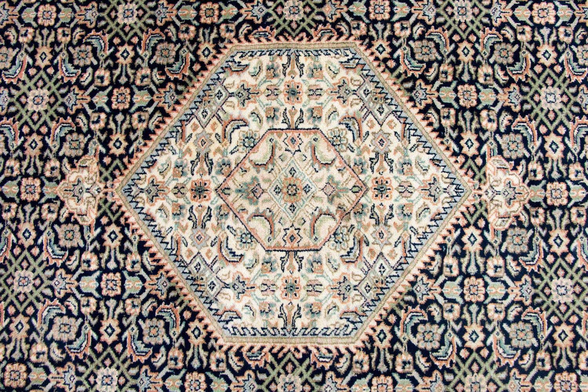 Alfombra persa - Bidjar - 248 x 196 cm - azul oscuro
