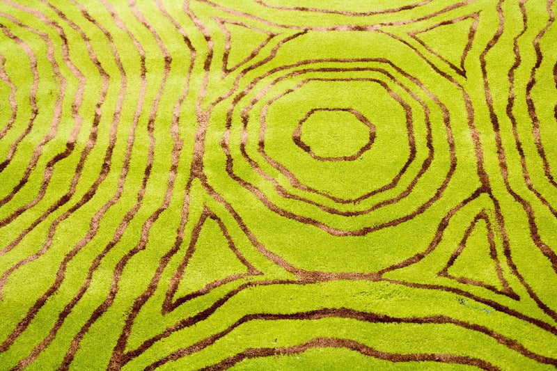 Alfombra de diseño - 241 x 152 cm - verde claro