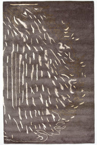 Alfombra de diseño - 242 x 153 cm - marrón