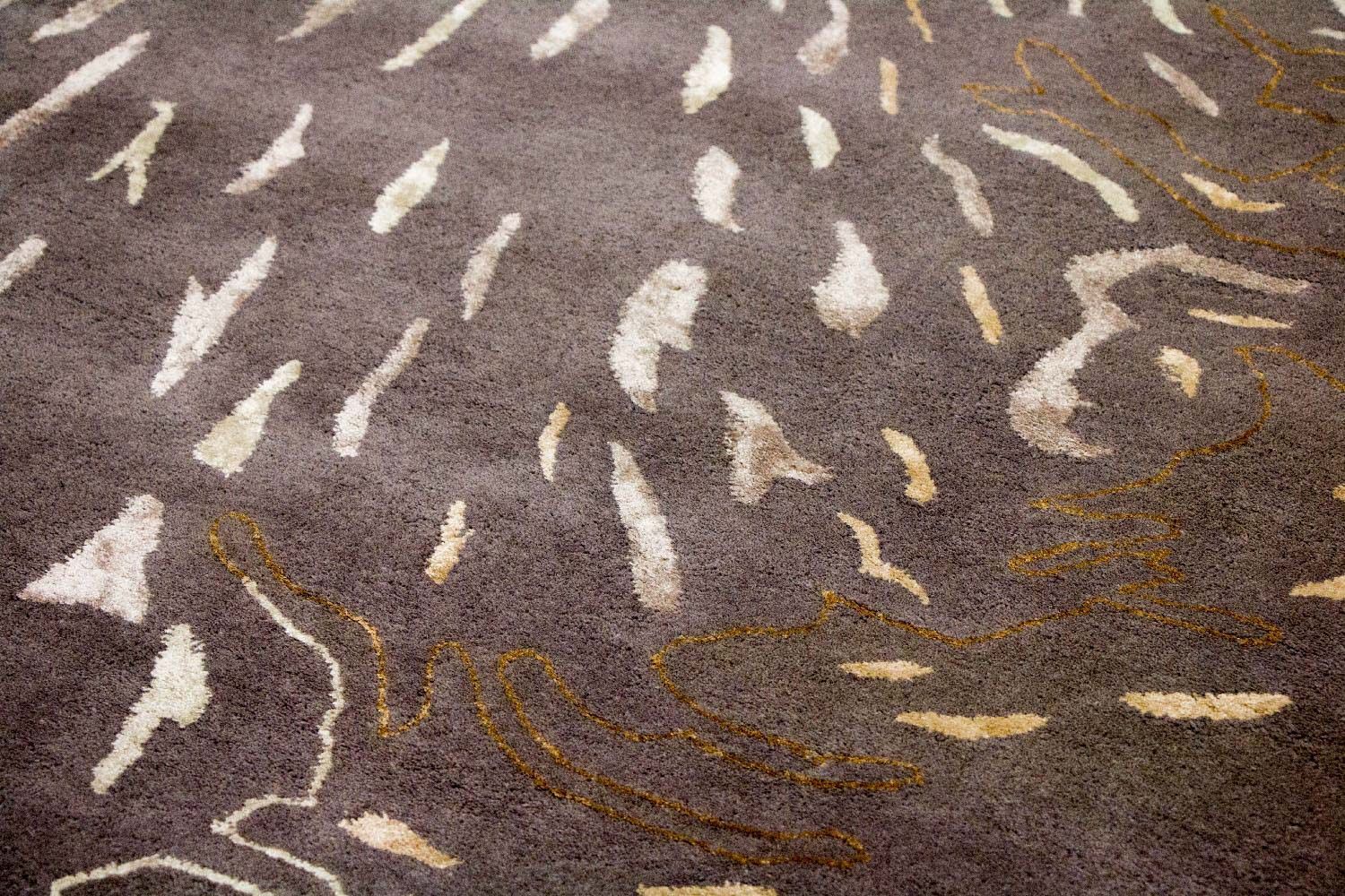 Alfombra de diseño - 242 x 153 cm - marrón