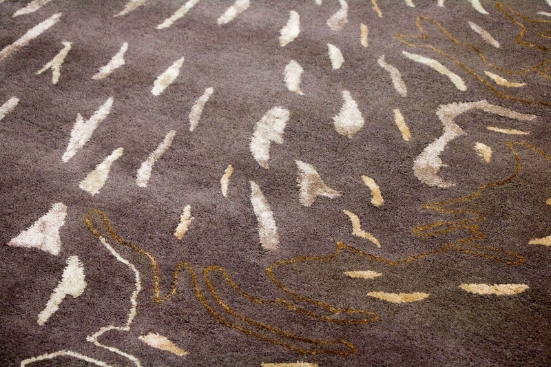 Alfombra de diseño - 242 x 153 cm - marrón