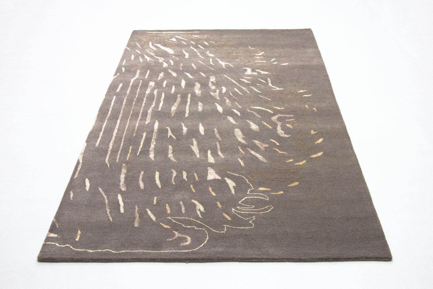 Alfombra de diseño - 242 x 153 cm - marrón