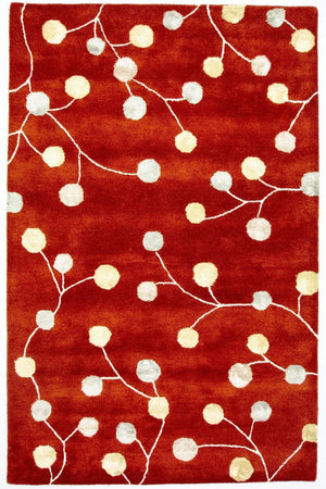Alfombra de diseño - 240 x 155 cm - rojo
