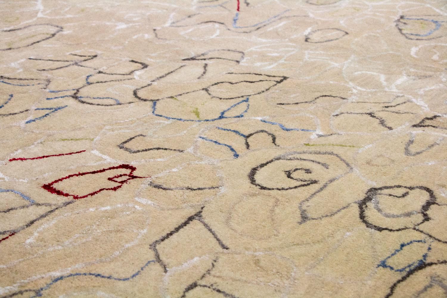 Alfombra de diseño - 242 x 152 cm - beige
